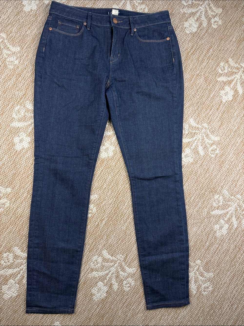 LOFT Dark Indigo Skinny Jeans